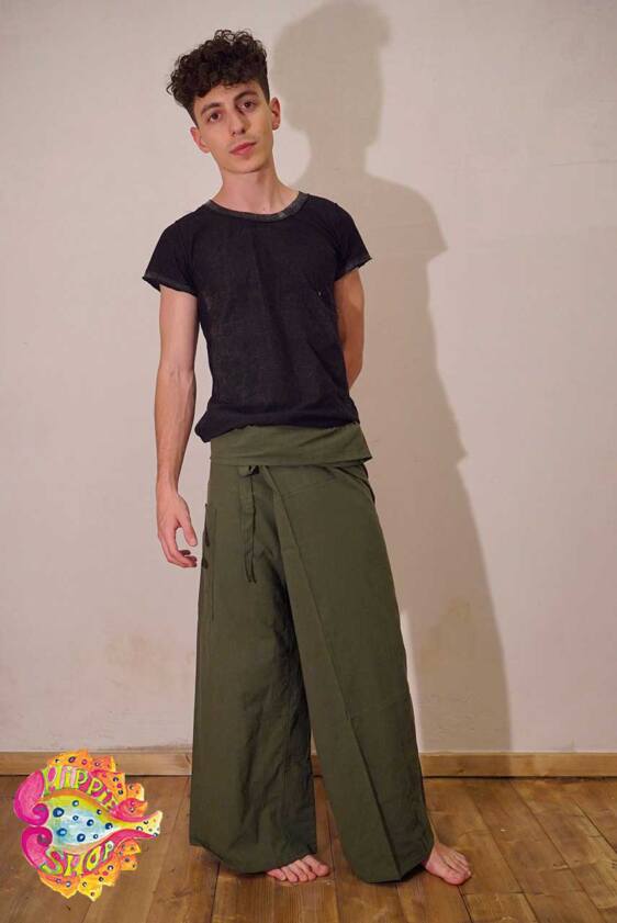 taildandeziki pantelona, unisex, xaki