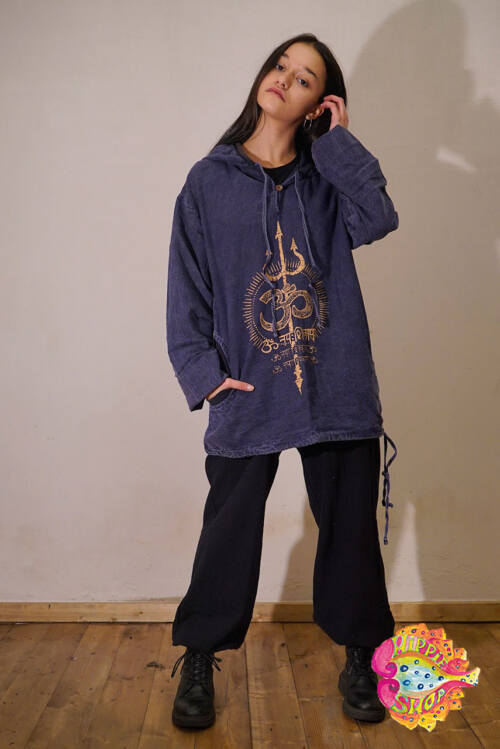 fouter petroplumeno me koukoula 100% bambakero unisex one size kai xrwmatos mple