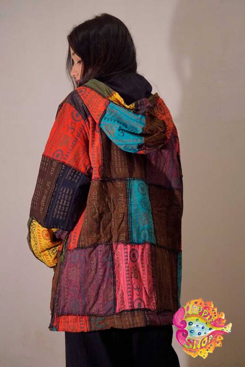 zaketa patchwork me koukoula poluxrwmi