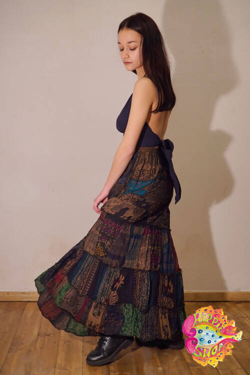 fousta patchwork rayon