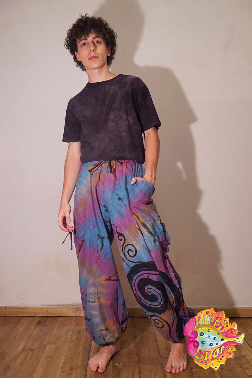 salvari pantelona tie-dye