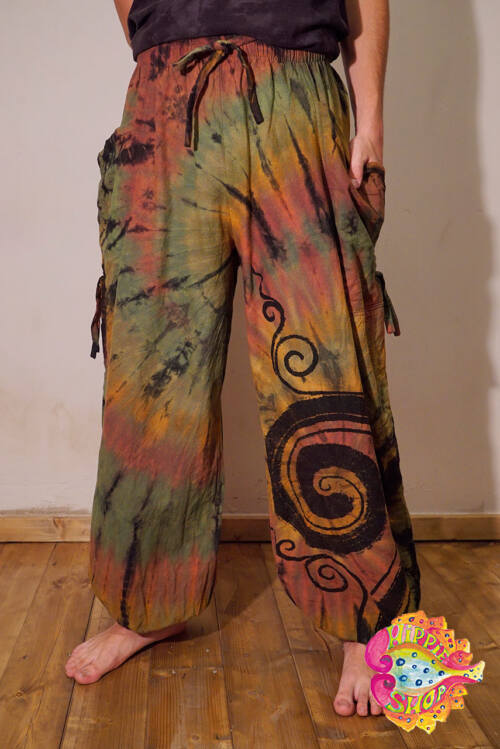 salvari pantelona tie-dye