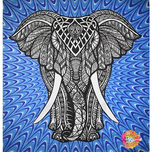 Πανό τοίχου-Ριχτάρι ελέφαντες Tie-Dye