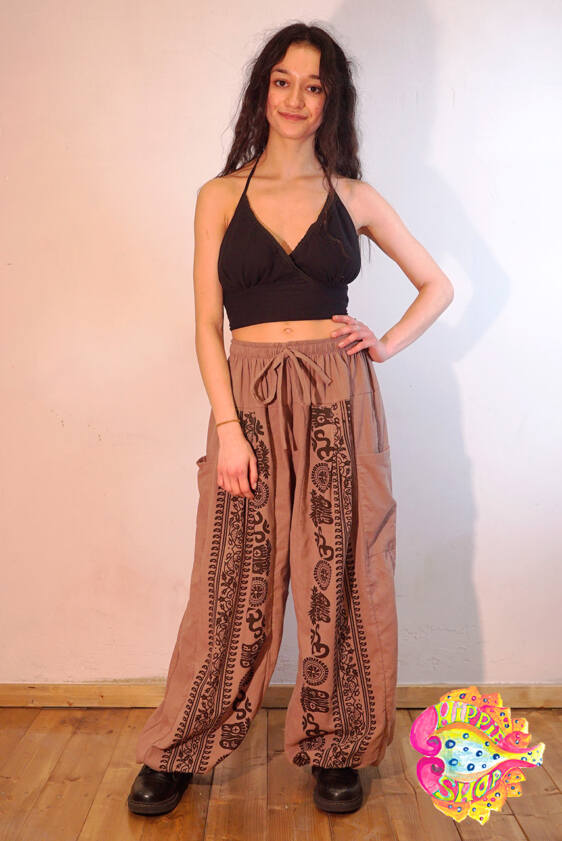 Σαλβάρι-Παντελόνα σκούρο μπεζ