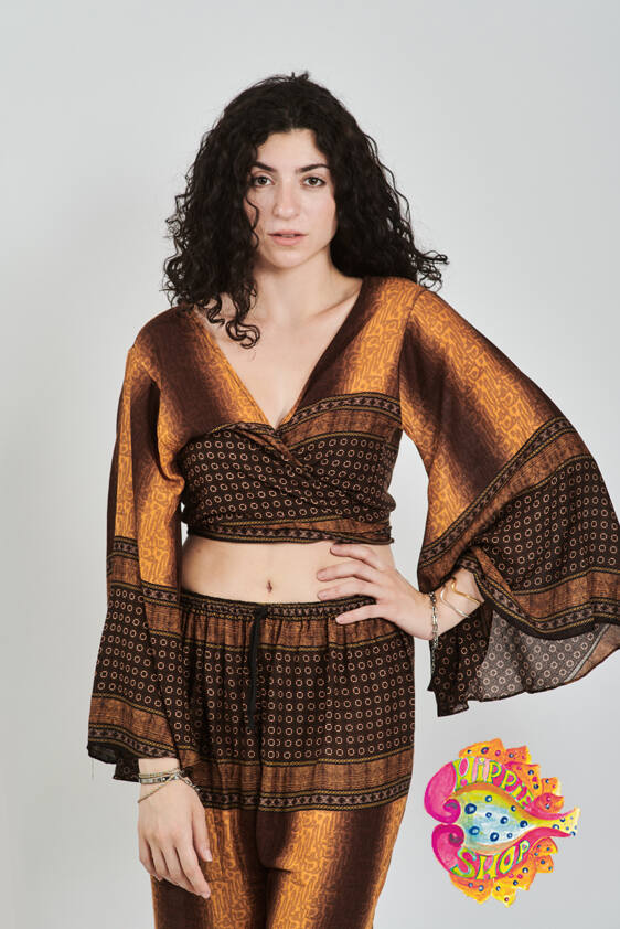 Μπολερό - μπλούζα δετή κίτρινο