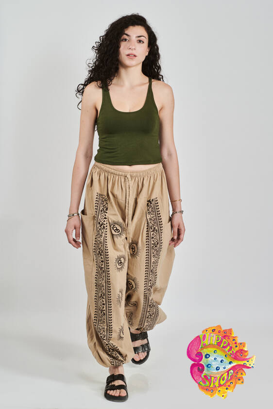 Σαλβάρι-Παντελόνι σκούρο μπεζ