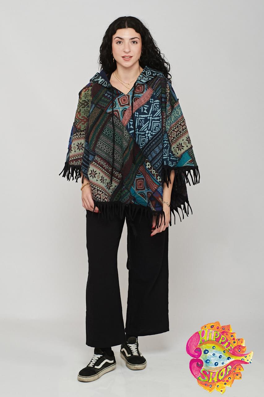 Poncho Patchwork πολύχρωμο