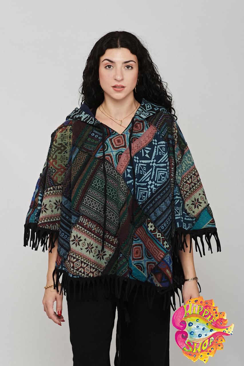 Poncho Patchwork πολύχρωμο