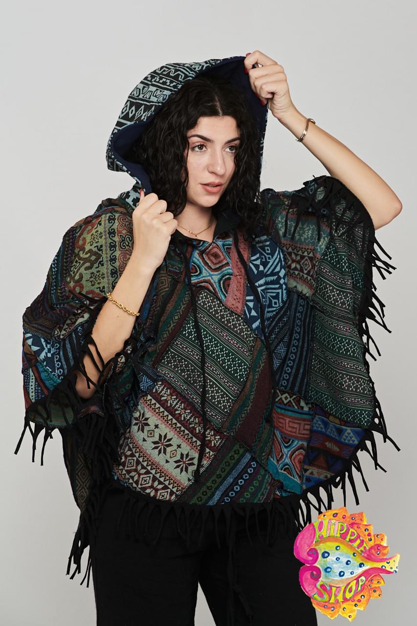 Poncho Patchwork πολύχρωμο