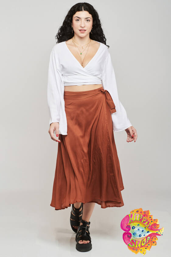 Φούστα Wrap Around σκούρο μπλε