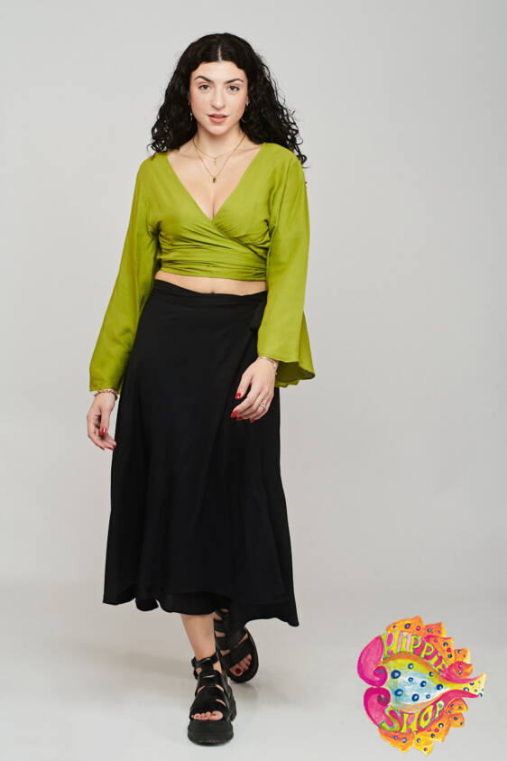 Φούστα Wrap Around μαύρο