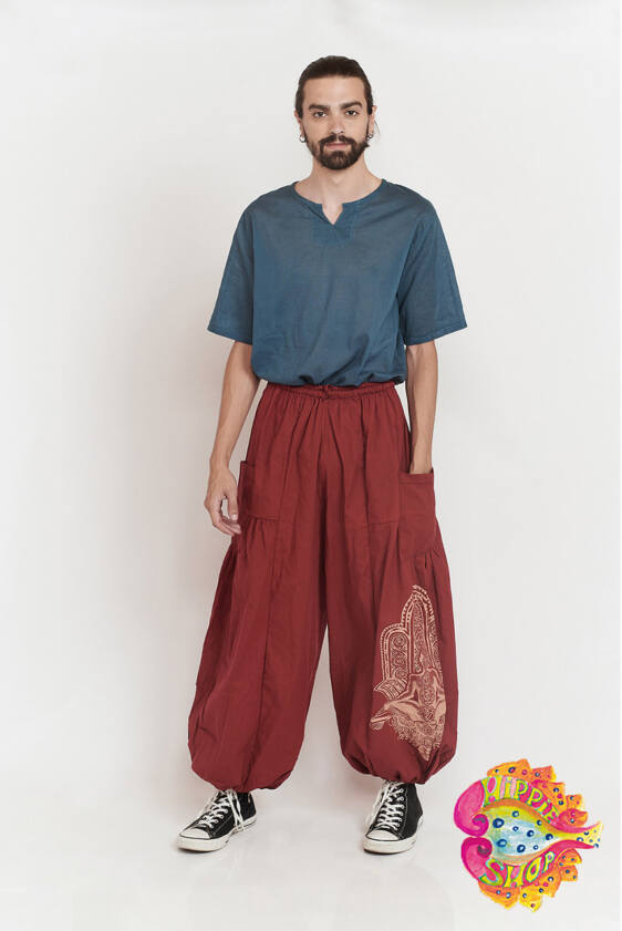 Σαλβάρι-Παντελόνα unisex μπορντό