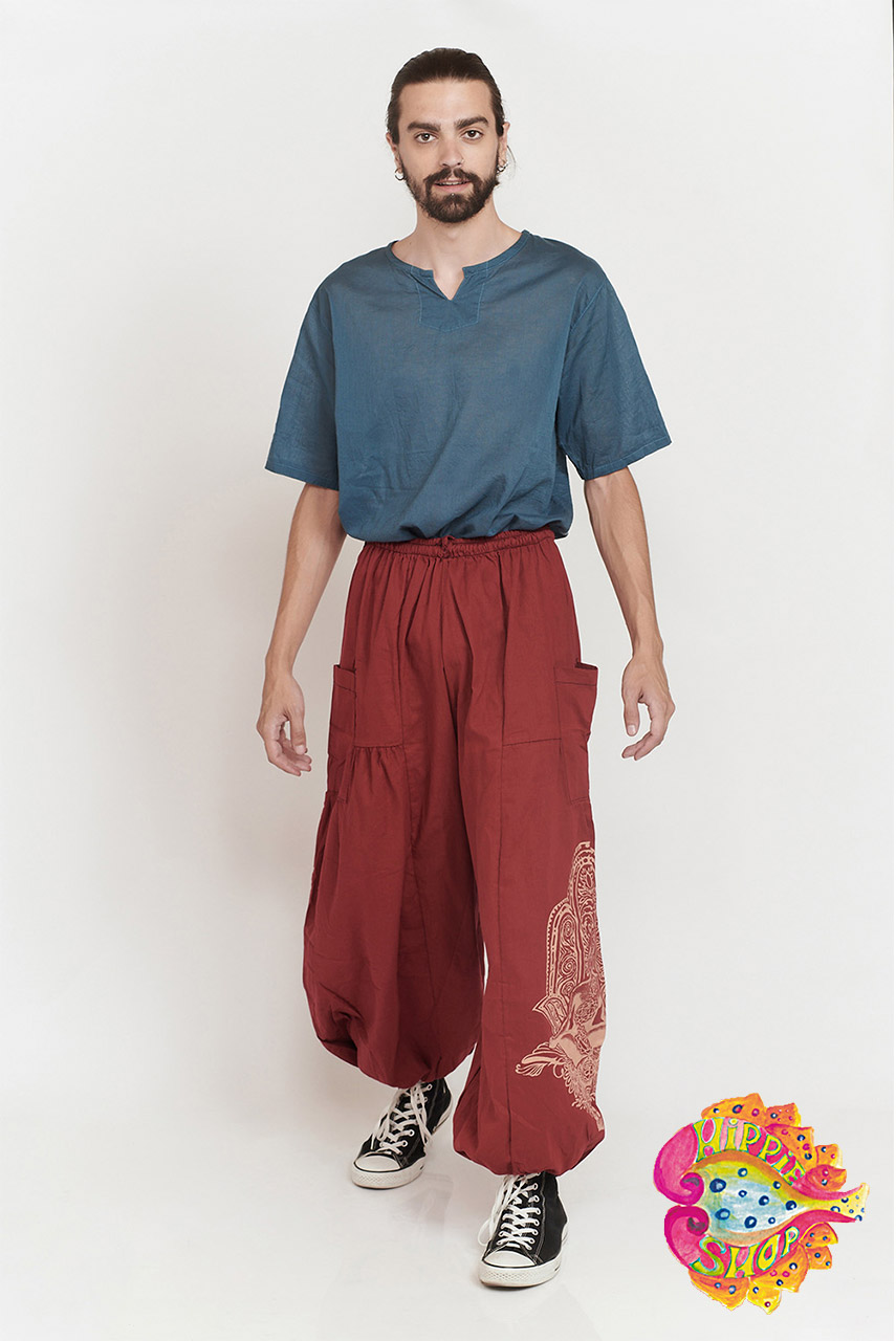 Σαλβάρι-Παντελόνα unisex μπορντό
