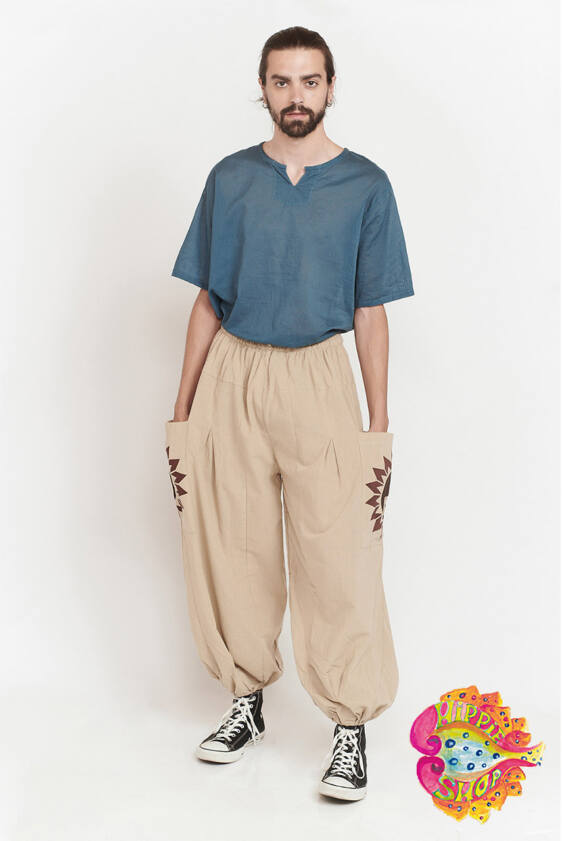 Σαλβάρι-Παντελόνα unisex μπεζ