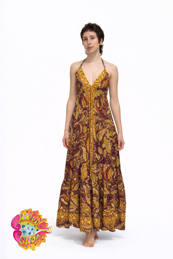 Φόρεμα μακρύ, πολύχρωμο.