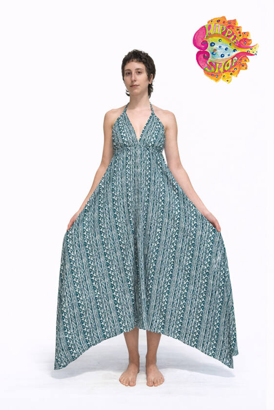 Φόρεμα μακρύ, πολύχρωμο.