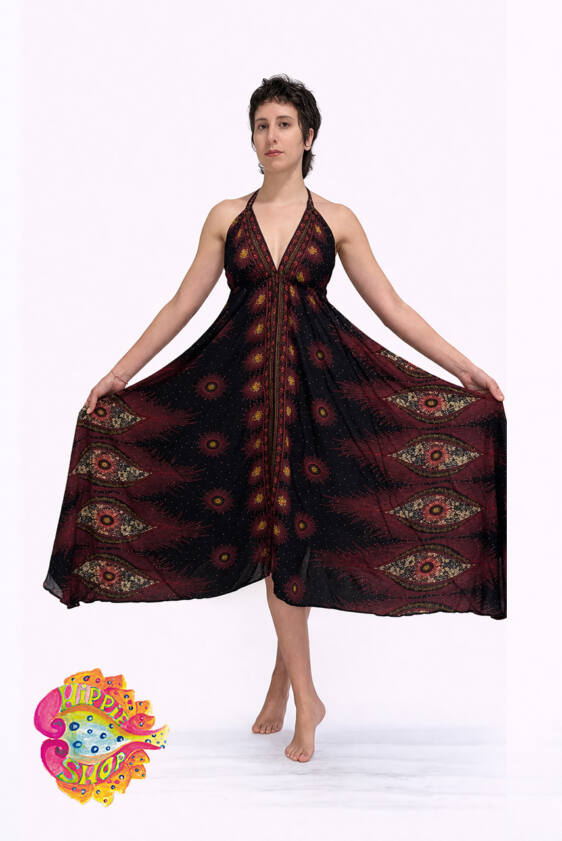 Φόρεμα μακρύ ασύμμετρο μαύρο.