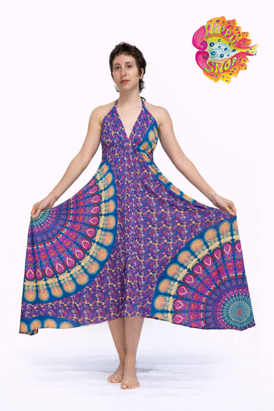 Φόρεμα μακρύ ασύμμετρο μωβ.